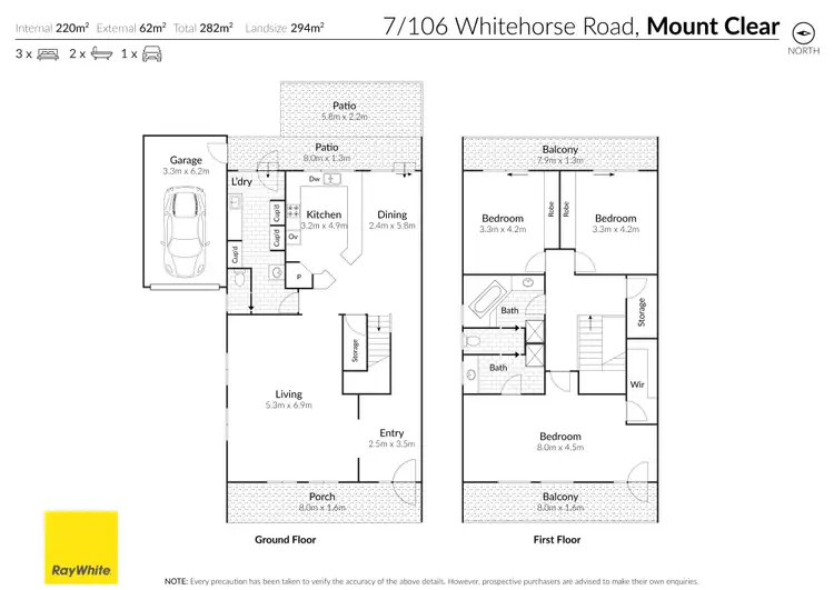 Floorplan of Homely townhouse listing, 7/106 Whitehorse Road, Mount Clear VIC 3350
