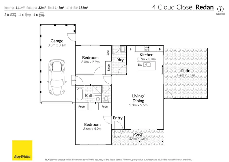 Floorplan of Homely unit listing, 4 Cloud Close, Redan VIC 3350