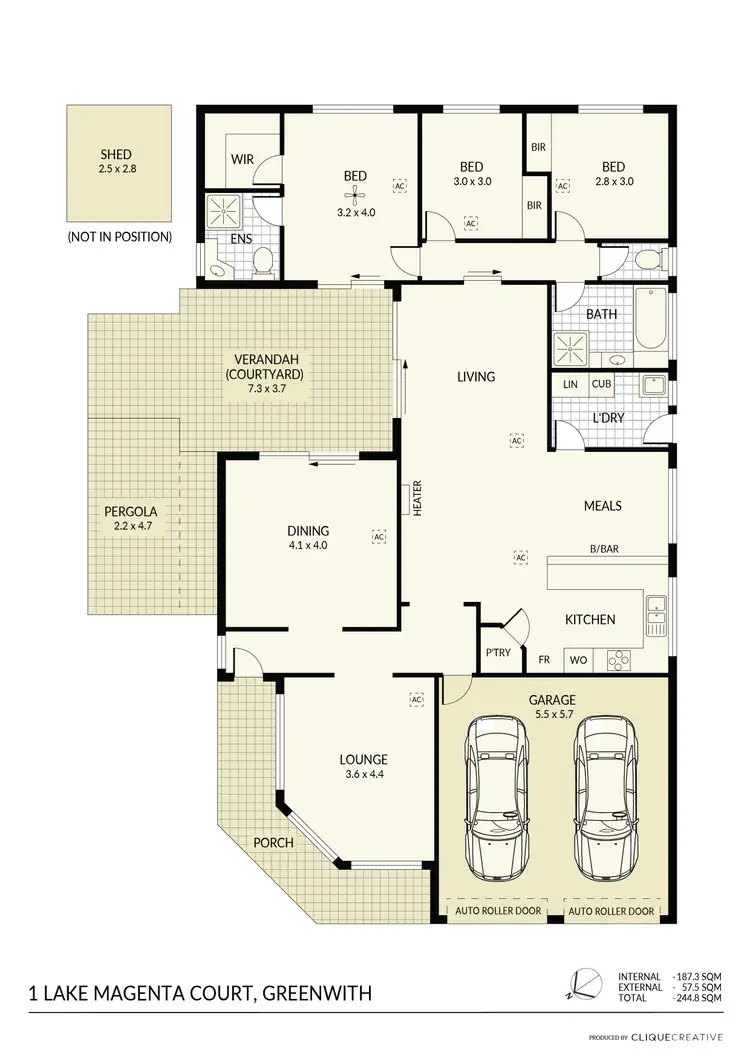 Floorplan of Homely house listing, 1 Lake Magenta Court, Greenwith SA 5125