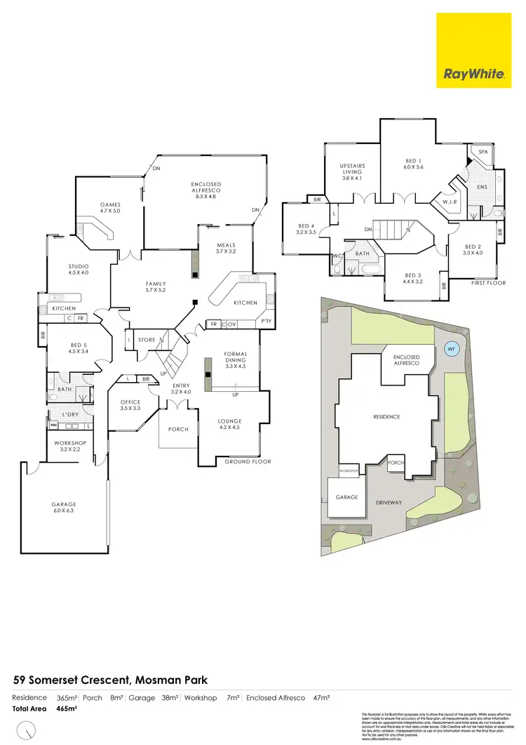 Floorplan of Homely house listing, 59 Somerset Crescent, Mosman Park WA 6012