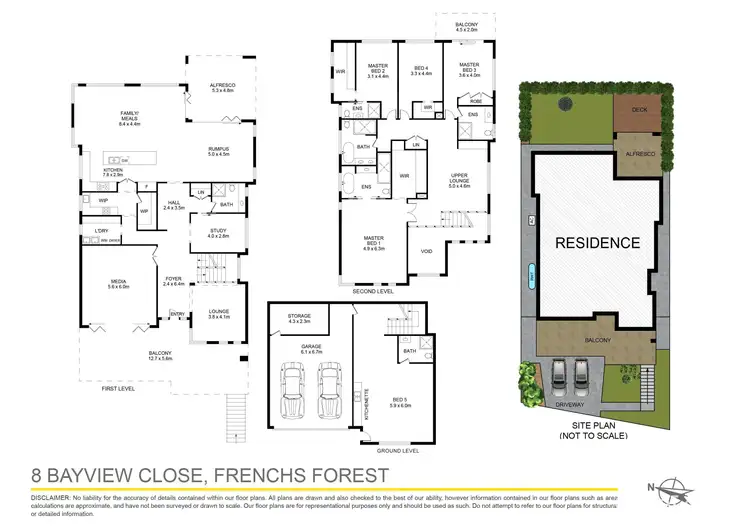 Floorplan of Homely house listing, 8 Bayview Close, Frenchs Forest NSW 2086