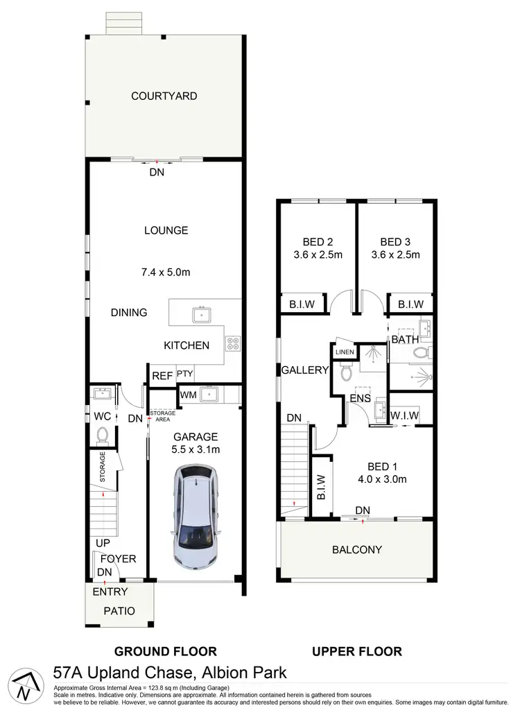 Floorplan of Homely semi-detached listing, 57A Upland Chase, Albion Park NSW 2527