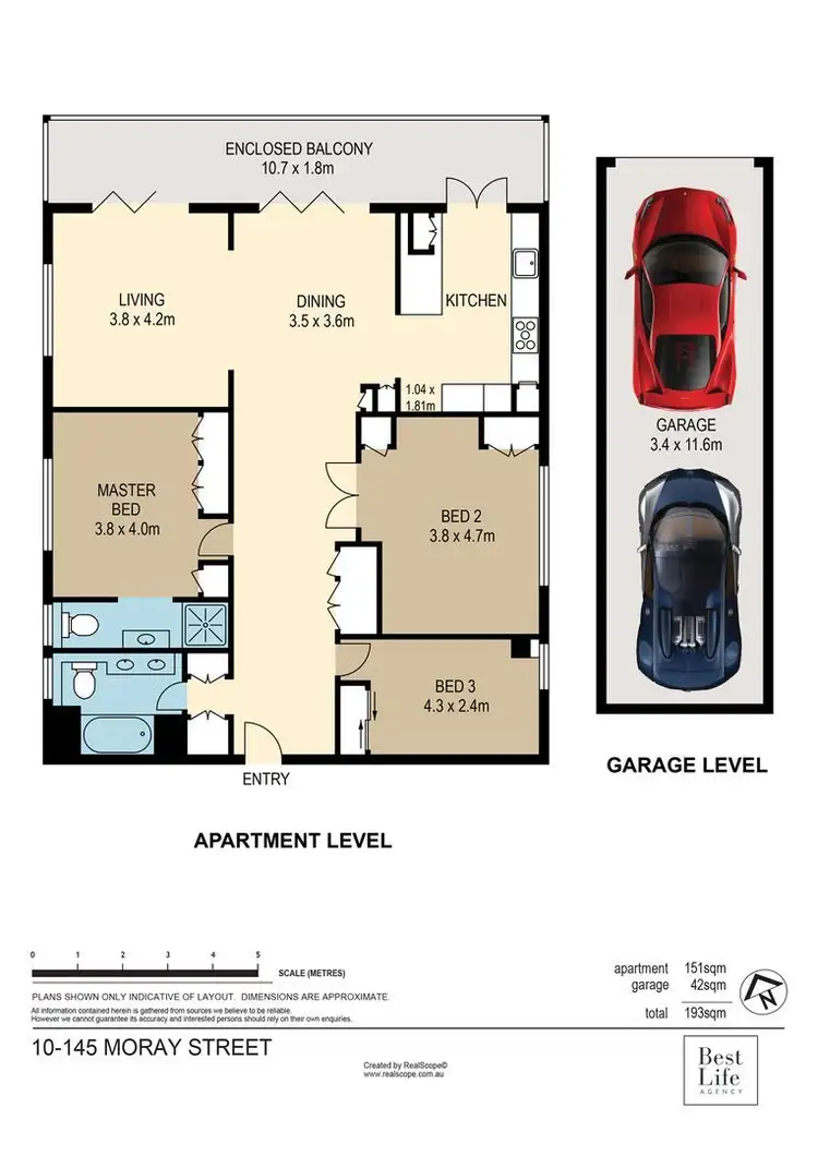 Floorplan of Homely apartment listing, 10/145 Moray Street, New Farm QLD 4005