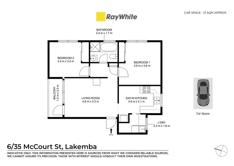 Floorplan of Homely unit listing, 6/35 McCourt Street, Wiley Park NSW 2195