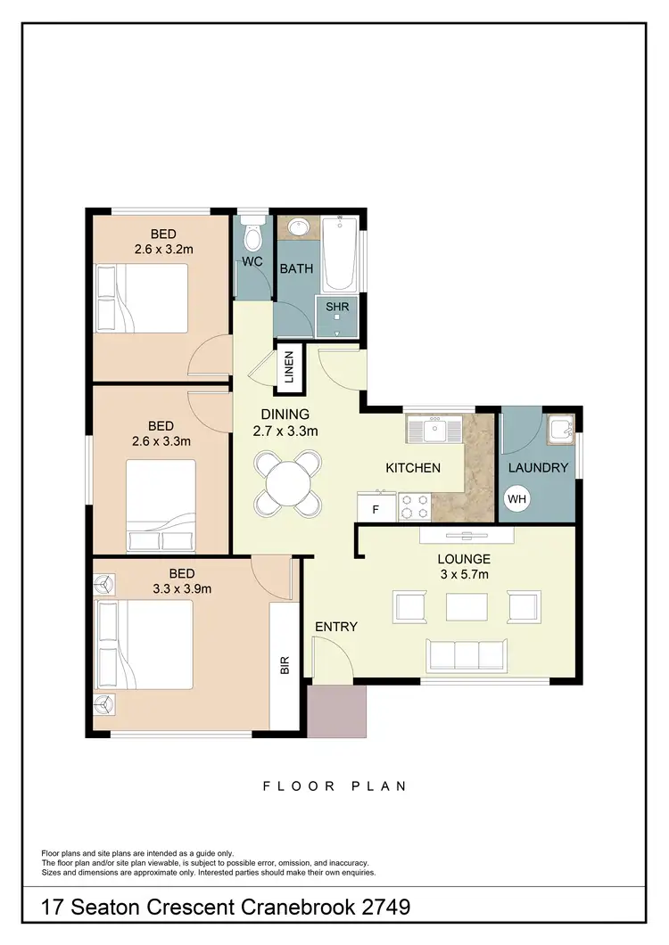 Floorplan of Homely house listing, 17 Seaton Crescent, Cranebrook NSW 2749