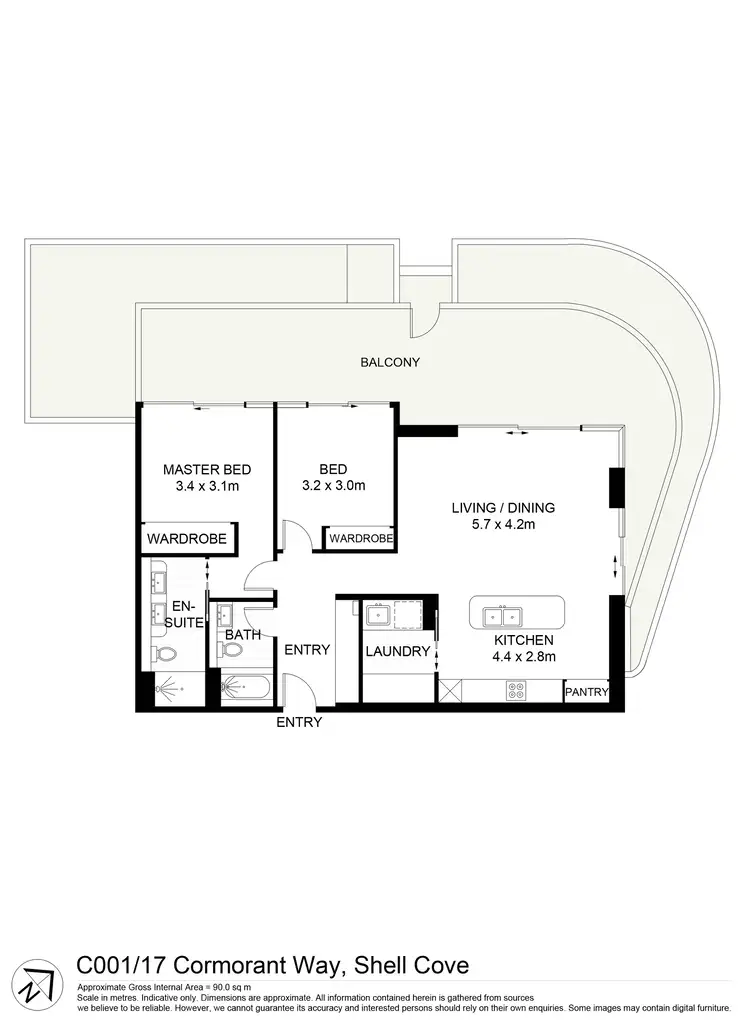 Floorplan of Homely apartment listing, 13/17 Cormorant Way, Shell Cove NSW 2529