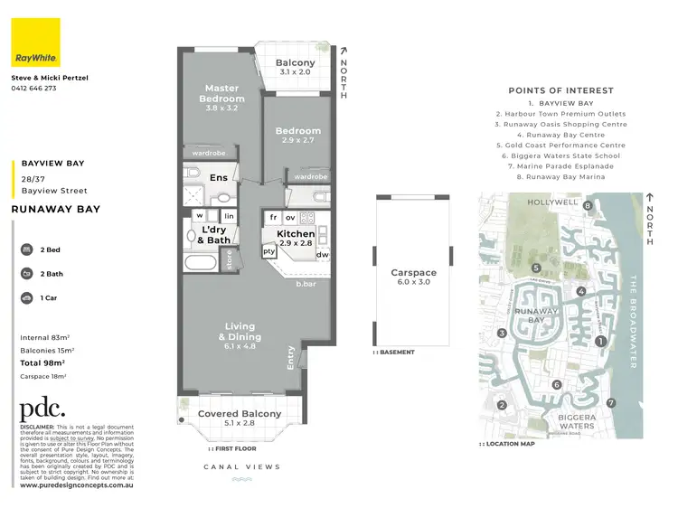 Floorplan of Homely unit listing, 28/37 Bayview Street, Runaway Bay QLD 4216