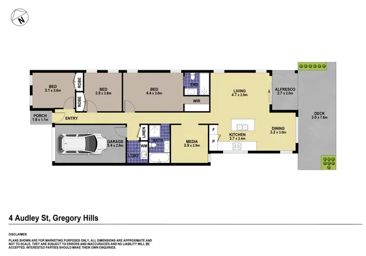 Floorplan of Homely house listing, 4 Audley Circuit, Gregory Hills NSW 2557