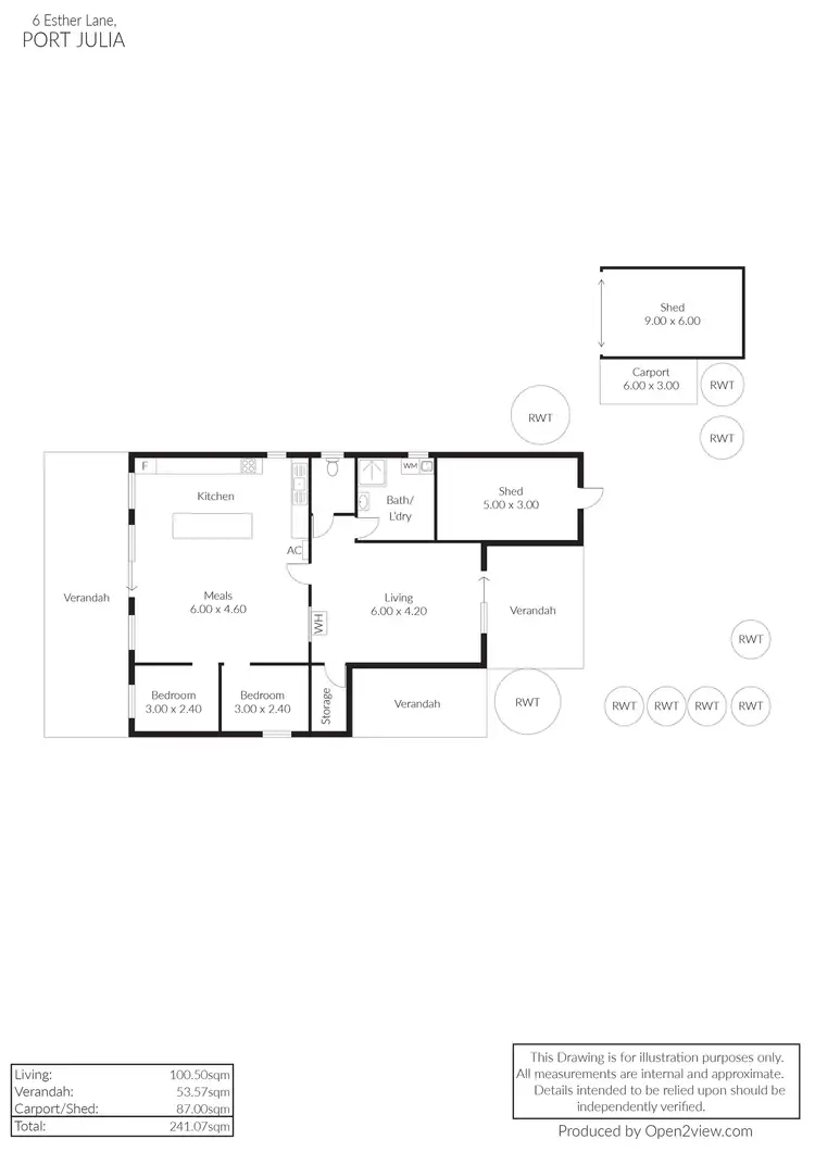 Floorplan of Homely house listing, 6 Esther Lane, Port Julia SA 5580