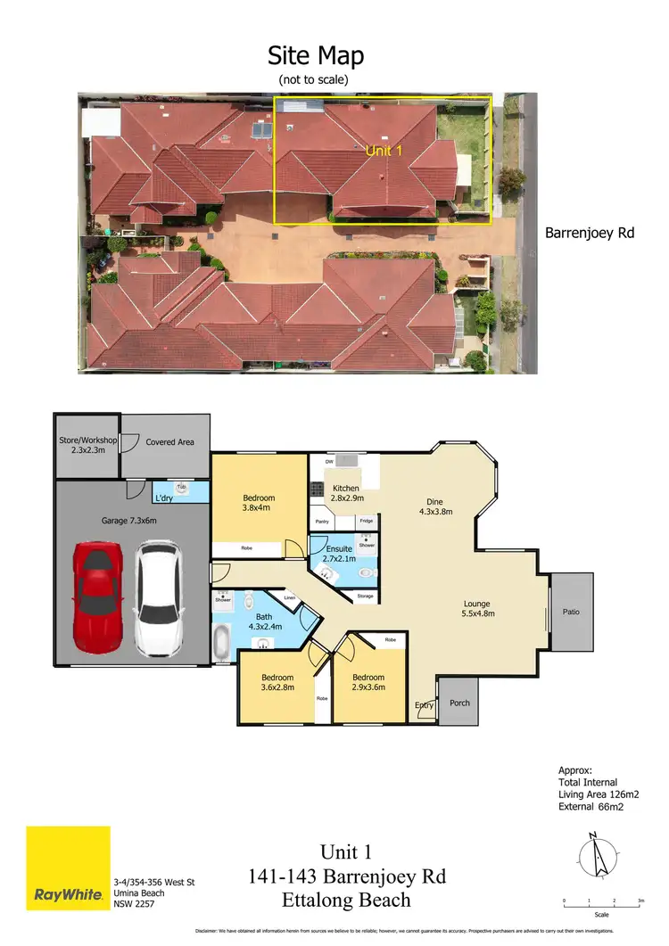Floorplan of Homely villa listing, 1/141-143 Barrenjoey Road, Ettalong Beach NSW 2257