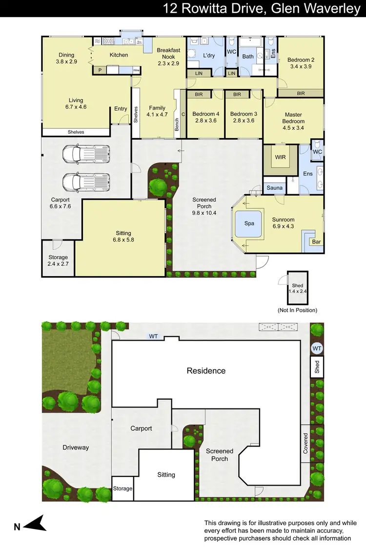 Floorplan of Homely house listing, 12 Rowitta Drive, Glen Waverley VIC 3150