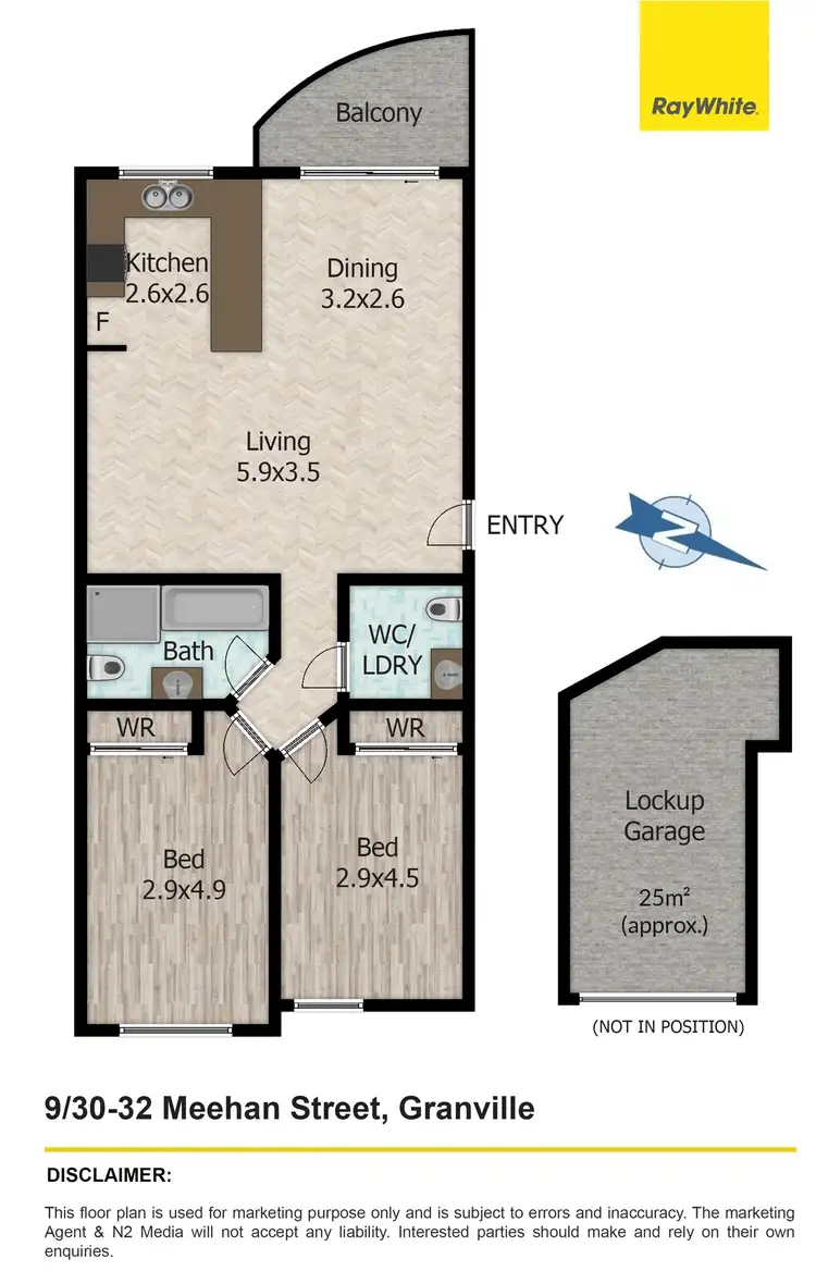 Floorplan of Homely unit listing, 9/30-32 Meehan Street, Granville NSW 2142