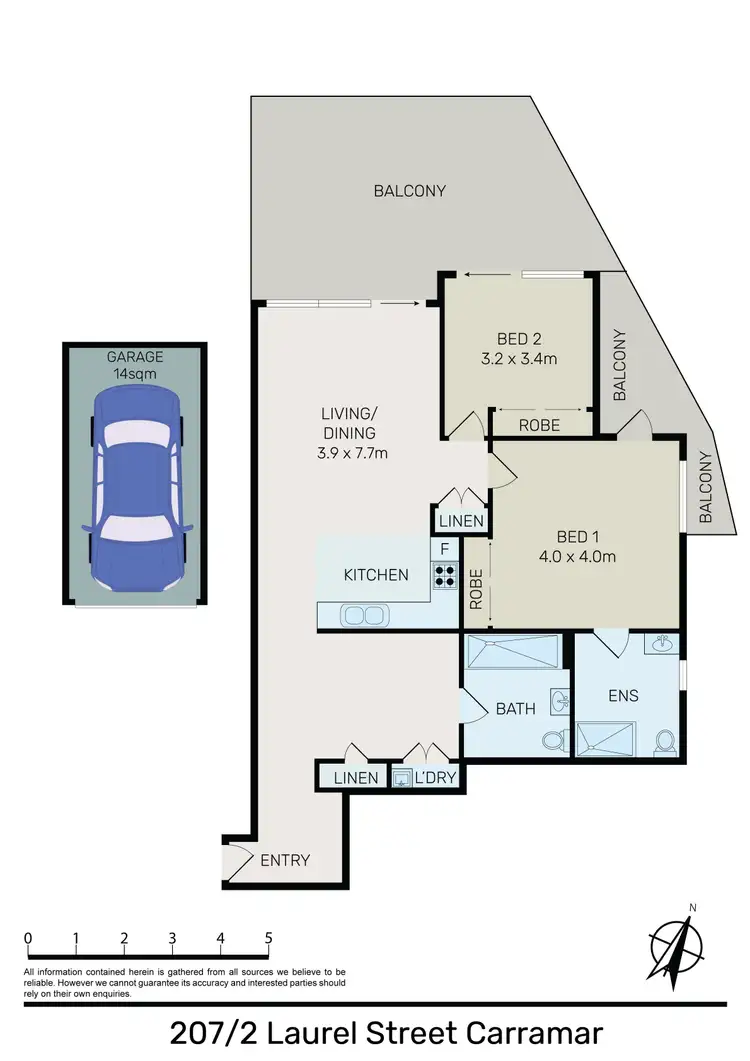 Floorplan of Homely unit listing, 207/2 Laurel Street, Carramar NSW 2163