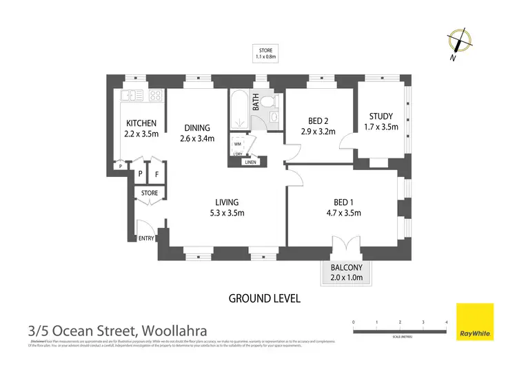 Floorplan of Homely apartment listing, 3/5 Ocean Street, Woollahra NSW 2025