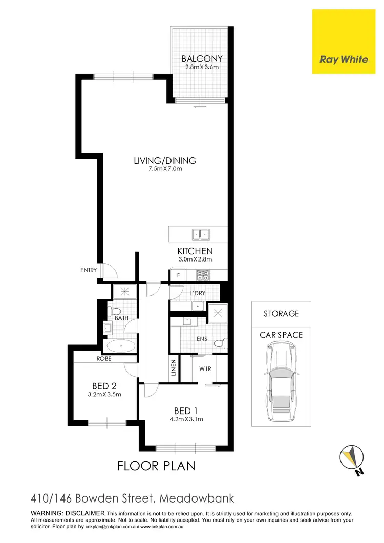 Floorplan of Homely apartment listing, 410/146 Bowden Street, Meadowbank NSW 2114