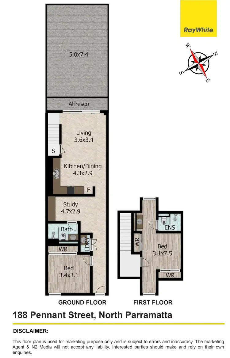 Floorplan of Homely townhouse listing, 25/178-188 Pennant Street, North Parramatta NSW 2151