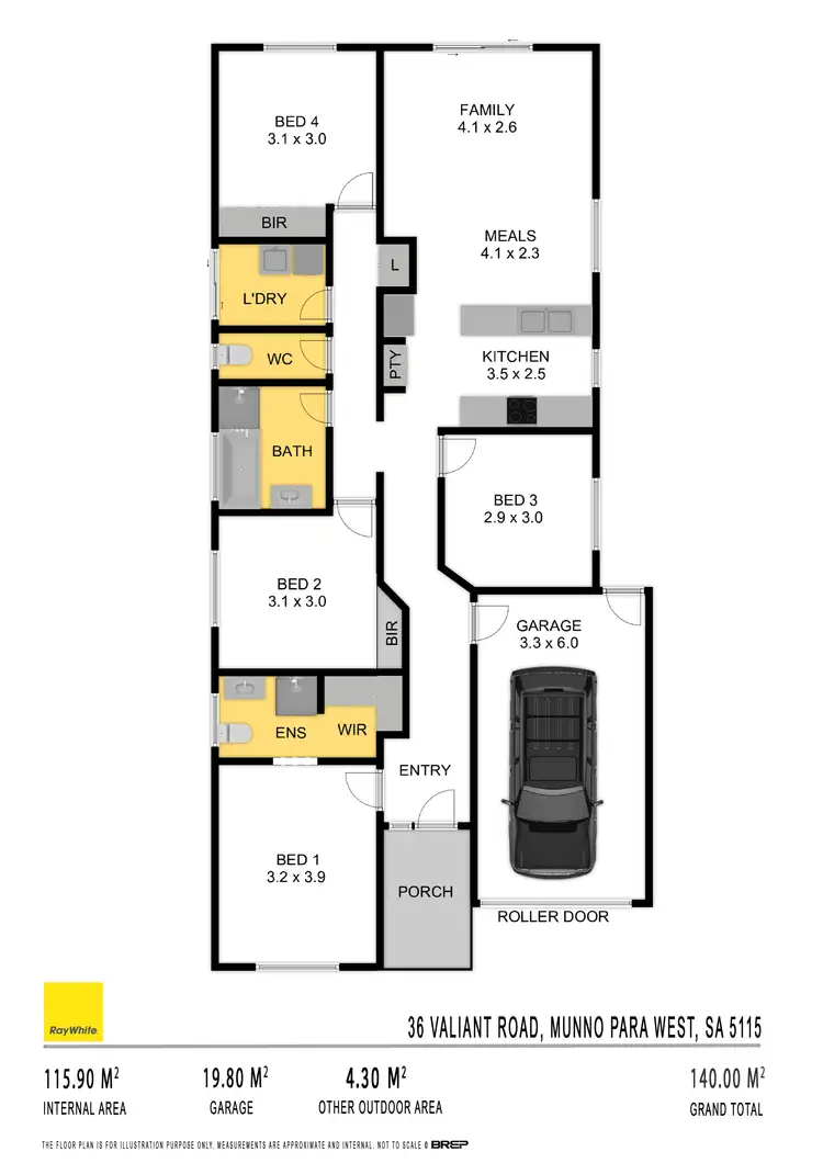 Floorplan of Homely house listing, 36 Valiant Road, Munno Para West SA 5115