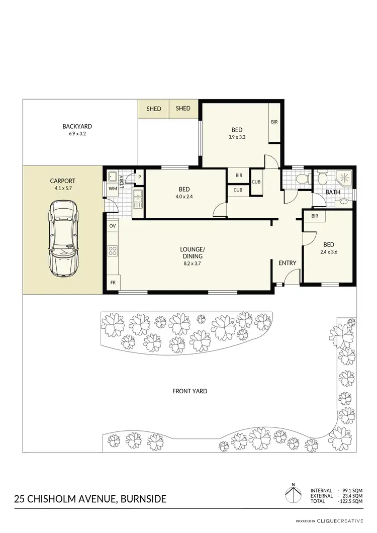Floorplan of Homely unit listing, 25 Chisholm Avenue, Burnside SA 5066