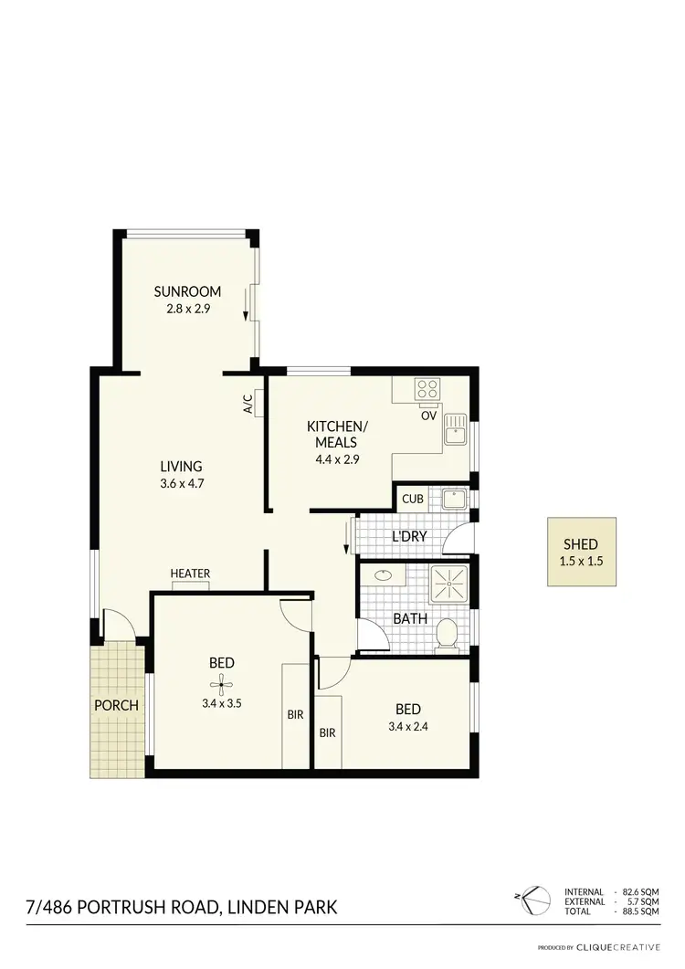 Floorplan of Homely unit listing, 7/486 Portrush Road, Linden Park SA 5065