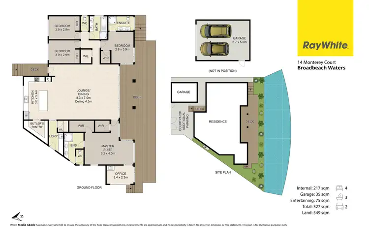 Floorplan of Homely house listing, 14 Monterey Court, Broadbeach Waters QLD 4218
