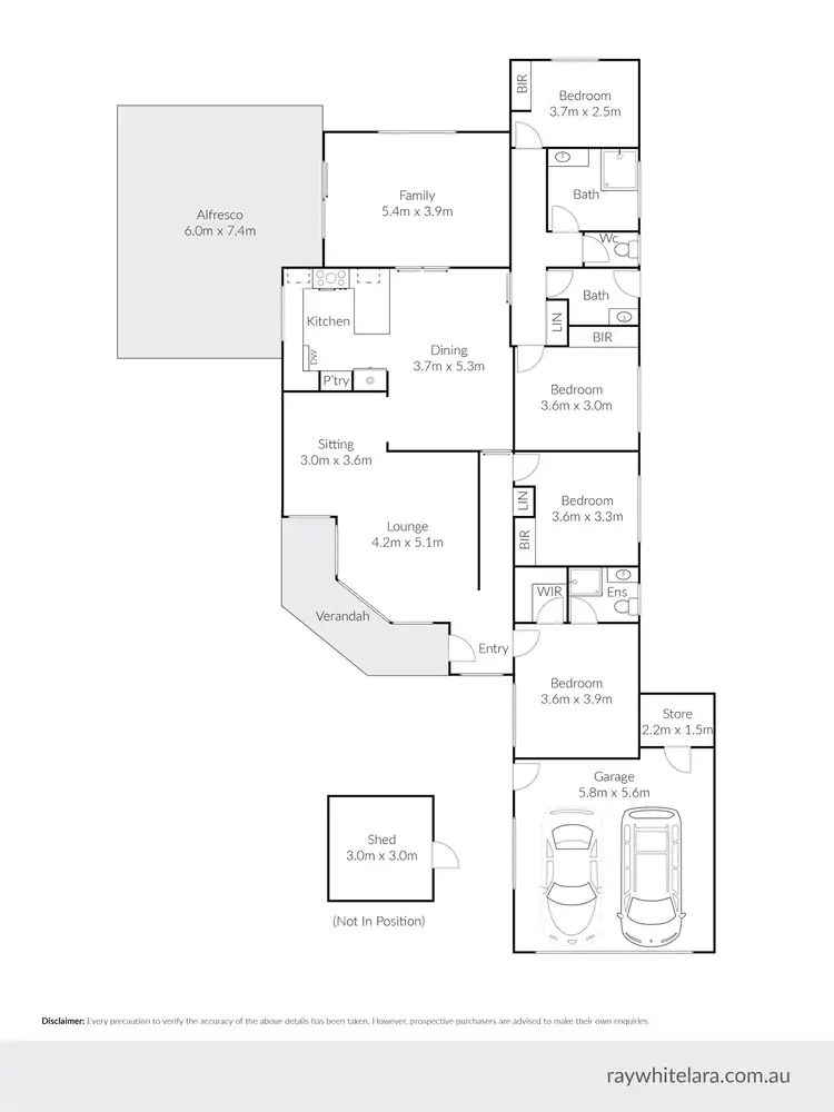Floorplan of Homely house listing, 3 Therese Court, Lara VIC 3212