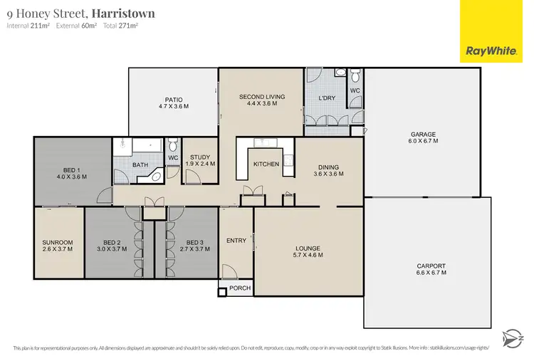 Floorplan of Homely house listing, 9 Honey Street, Harristown QLD 4350