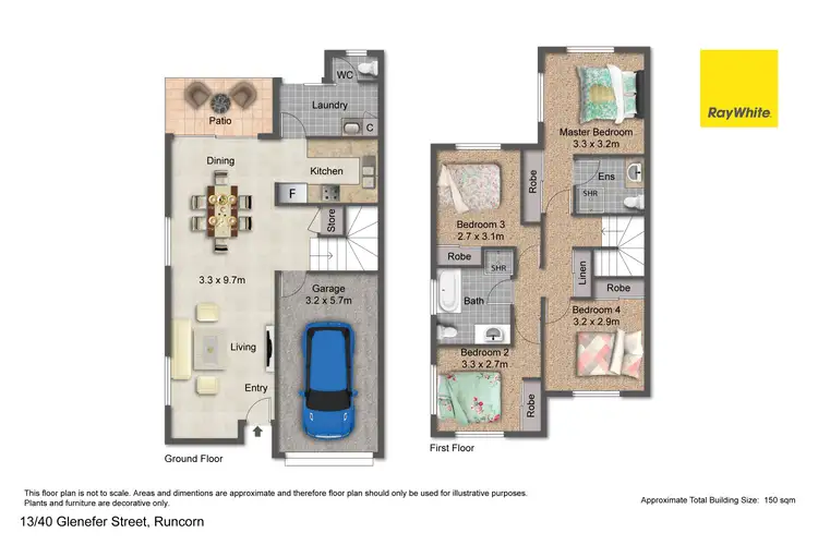 Floorplan of Homely townhouse listing, 13/40 Glenefer Street, Runcorn QLD 4113