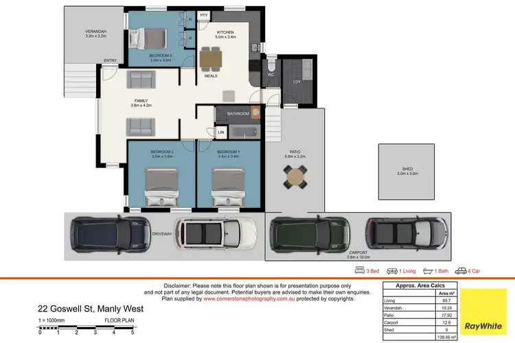 Floorplan of Homely house listing, 22 Goswell Street, Manly West QLD 4179