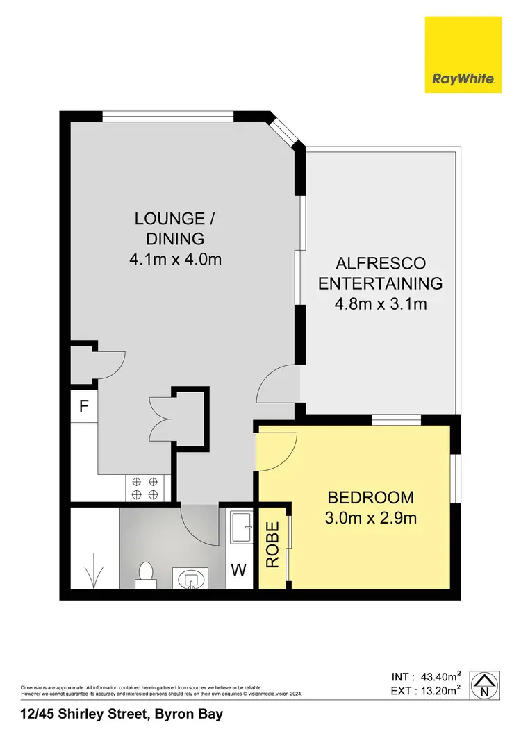 Floorplan of Homely unit listing, 12/45 Shirley Street, Byron Bay NSW 2481