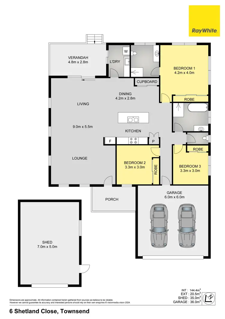 Floorplan of Homely house listing, 6 Shetland Close, Townsend NSW 2463