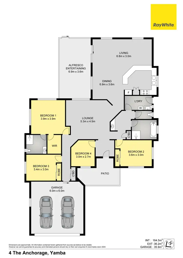 Floorplan of Homely house listing, 4 The Anchorage, Yamba NSW 2464