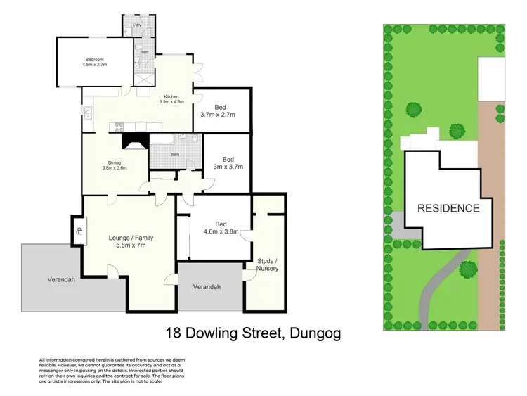 Floorplan of Homely house listing, 18 Dowling Street, Dungog NSW 2420