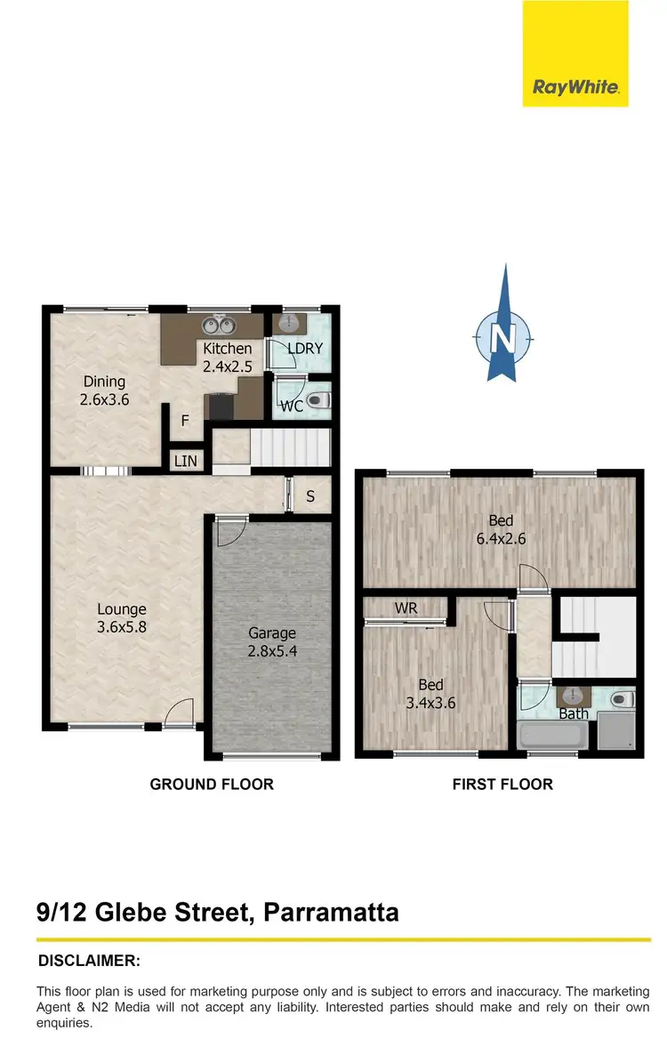 Floorplan of Homely townhouse listing, 9/12 Glebe Street, Parramatta NSW 2150