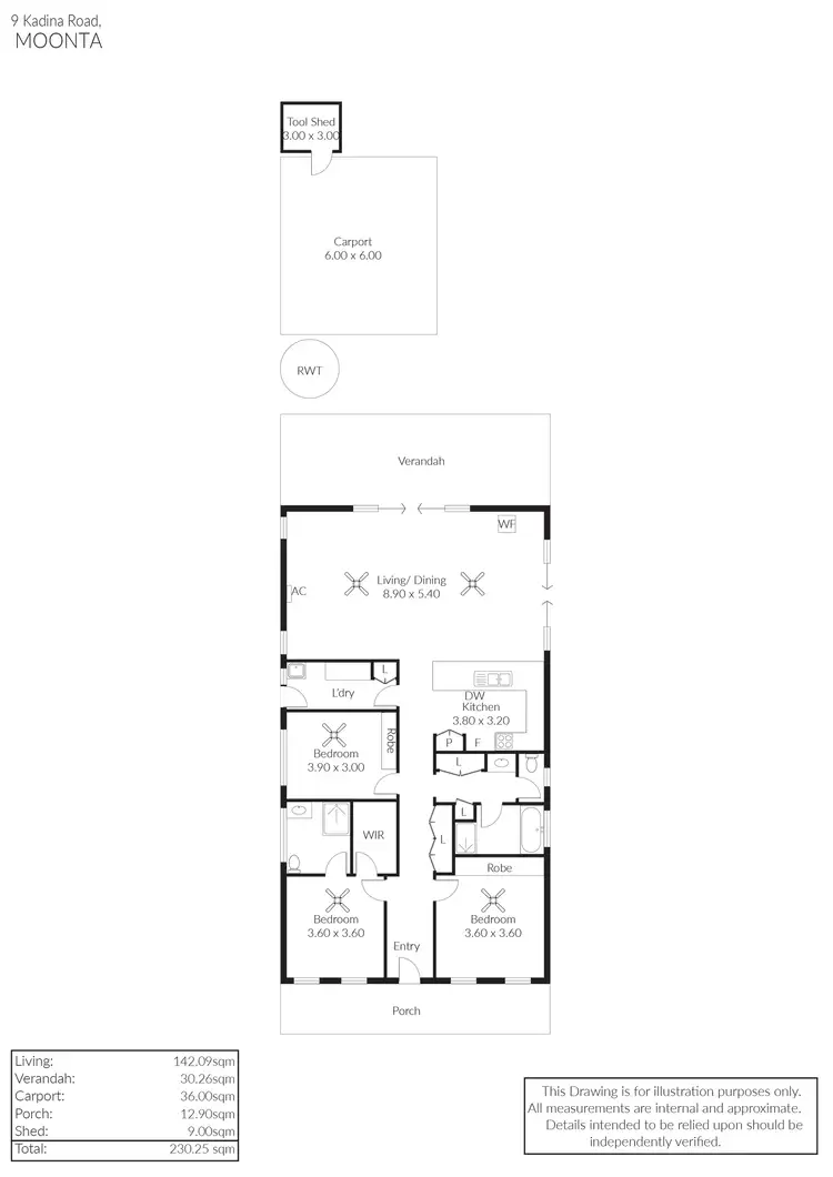 Floorplan of Homely house listing, 9 Kadina Road, Moonta SA 5558