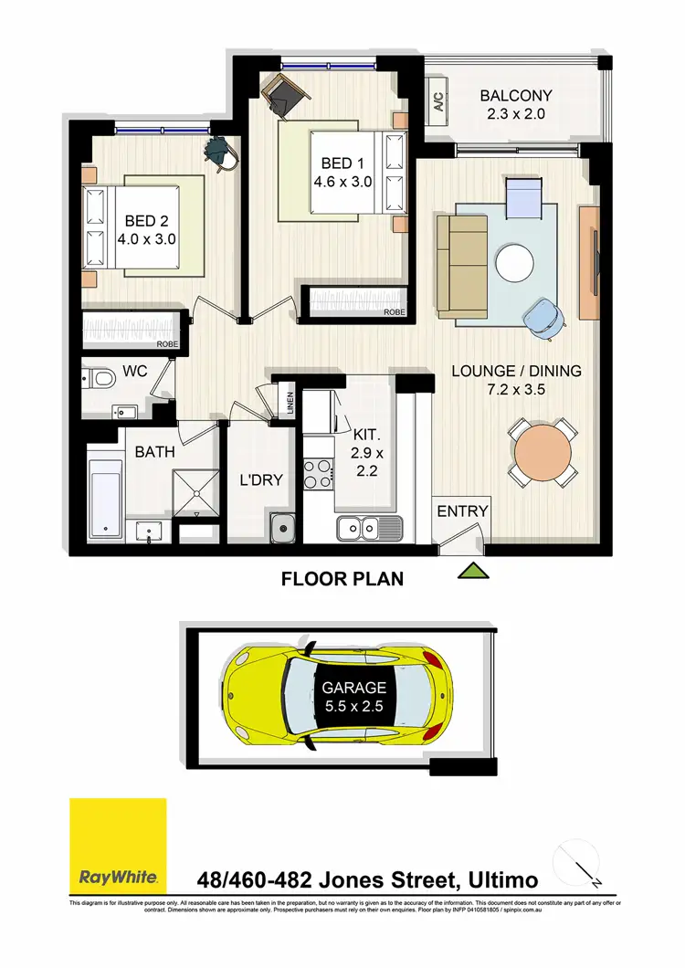 Floorplan of Homely apartment listing, 48/460-482 Jones Street, Ultimo NSW 2007