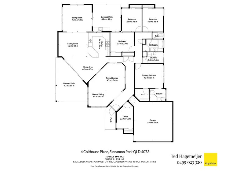 Floorplan of Homely house listing, 4 Colthouse Place, Sinnamon Park QLD 4073