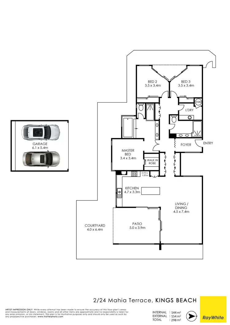 Floorplan of Homely unit listing, Unit 2/24 Mahia Terrace, Kings Beach QLD 4551