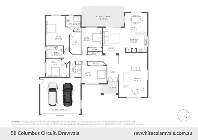 Floorplan of Homely house listing, 58 Columbus Circuit, Drewvale QLD 4116
