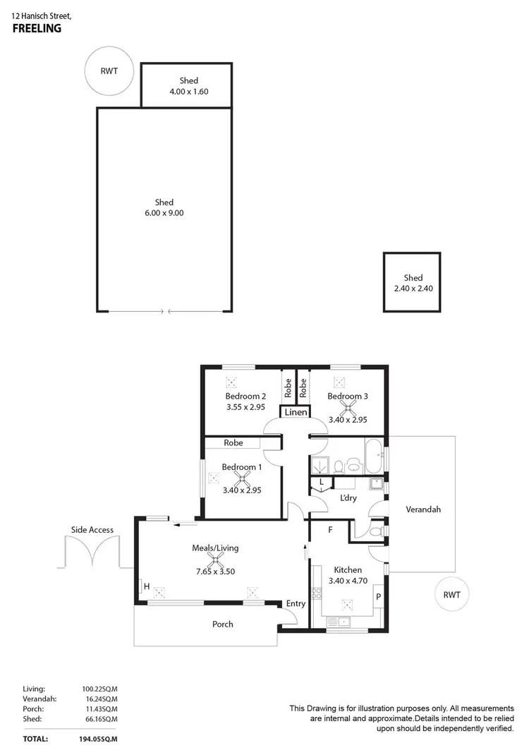 Floorplan of Homely house listing, 12 Hanisch Street, Freeling SA 5372