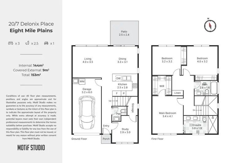 Floorplan of Homely townhouse listing, 20/7 Delonix Place, Eight Mile Plains QLD 4113