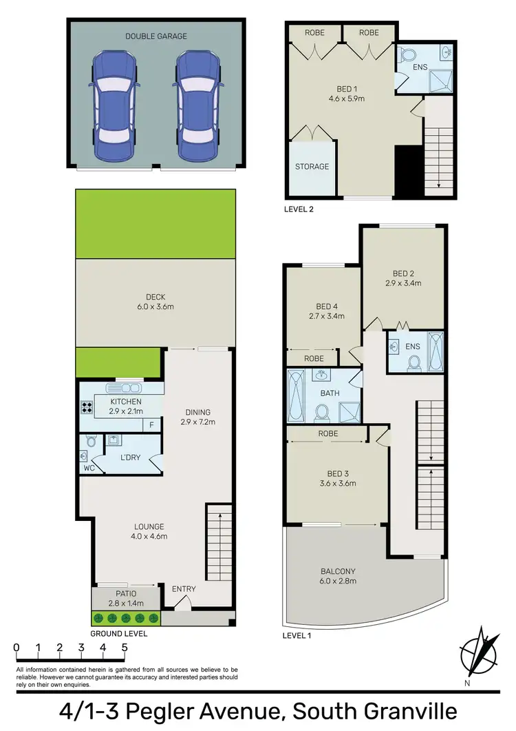 Floorplan of Homely townhouse listing, 4/1-3 Pegler Avenue, South Granville NSW 2142
