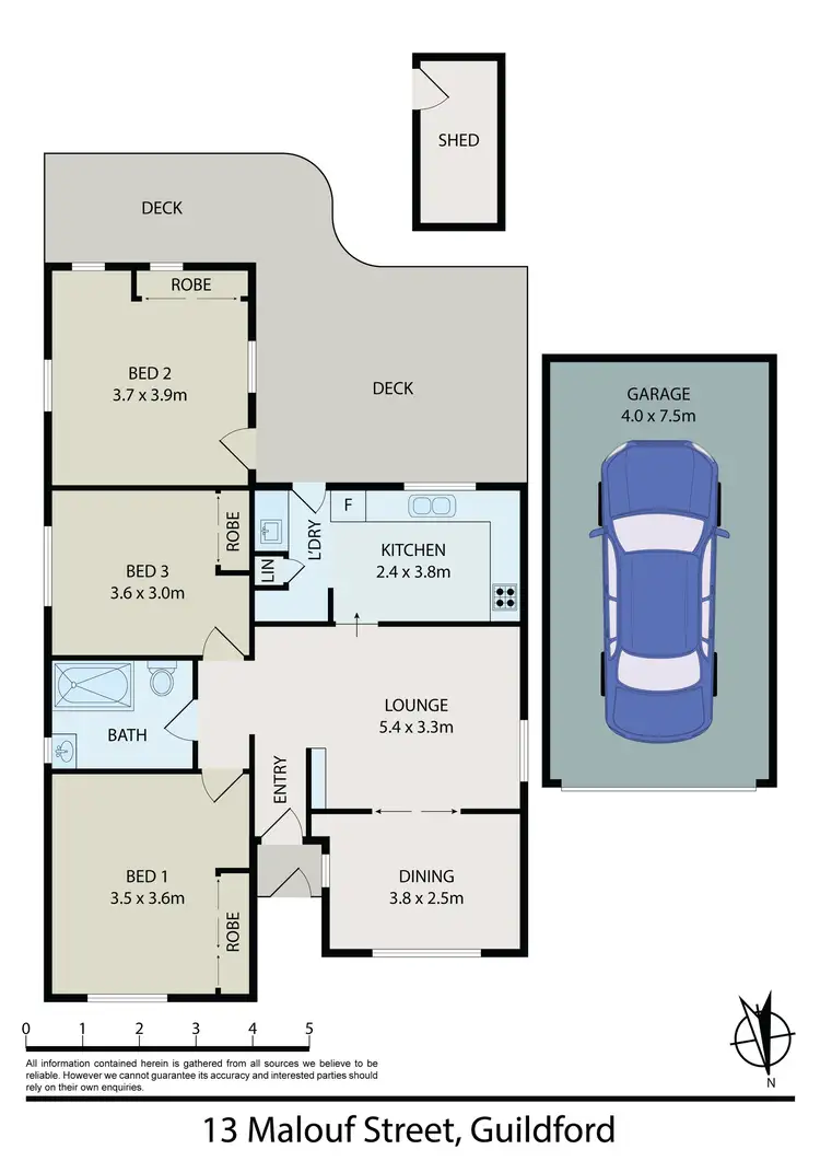 Floorplan of Homely house listing, 13 Malouf Street, Guildford NSW 2161