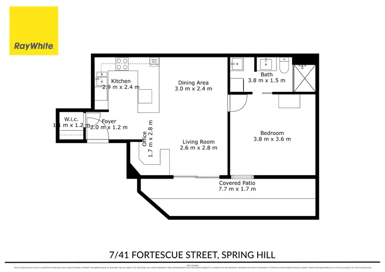 Floorplan of Homely apartment listing, 7/41 Fortescue Street, Spring Hill QLD 4000