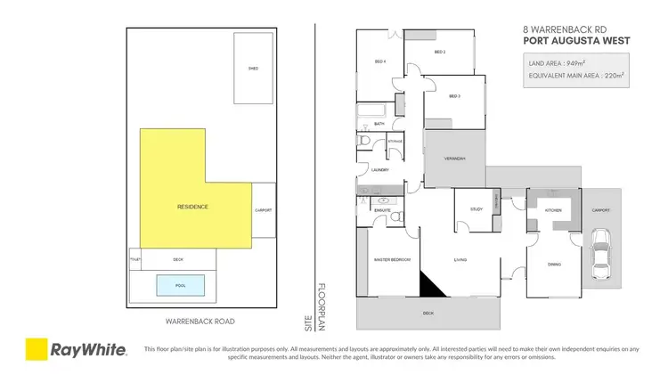 Floorplan of Homely house listing, 8 Warrenback Road, Port Augusta West SA 5700