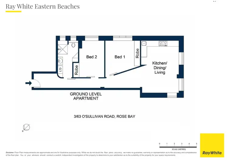 Floorplan of Homely apartment listing, 3/63 O'Sullivan Road, Rose Bay NSW 2029