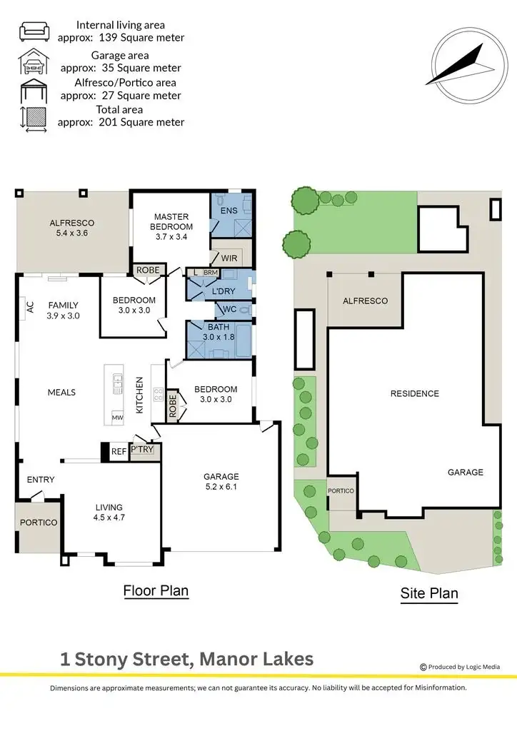 Floorplan of Homely house listing, 1 Stony Street, Manor Lakes VIC 3024