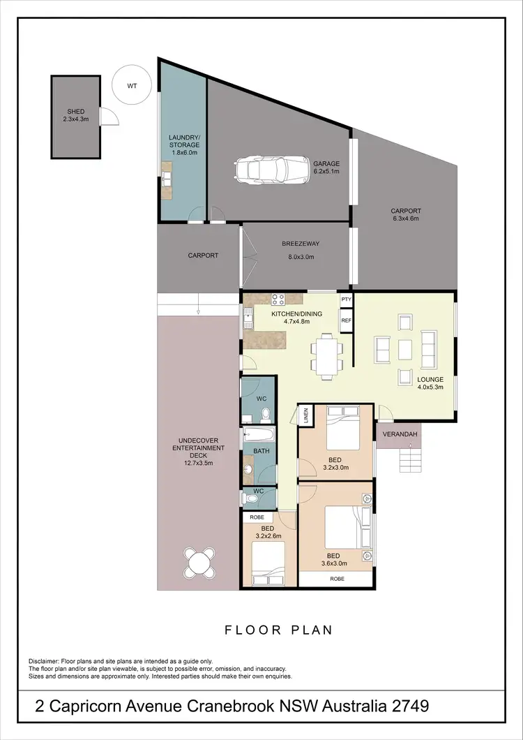 Floorplan of Homely house listing, 2 Capricorn Avenue, Cranebrook NSW 2749