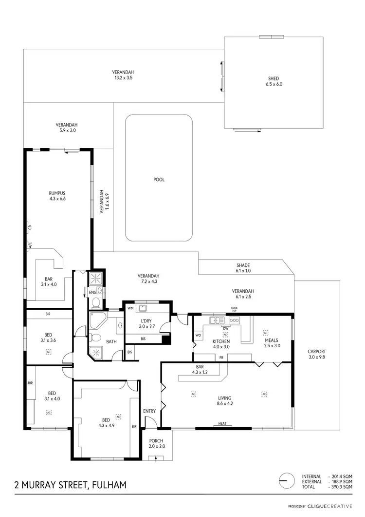 Floorplan of Homely house listing, 2 Murray Street, Fulham SA 5024