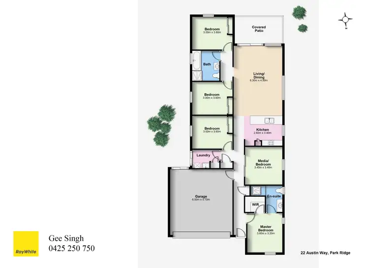 Floorplan of Homely house listing, 22 Austin Way, Park Ridge QLD 4125