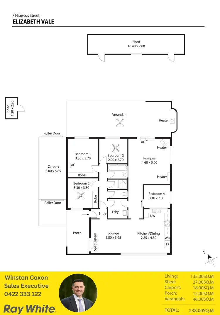 Floorplan of Homely house listing, 7 Hibiscus Street, Elizabeth Vale SA 5112